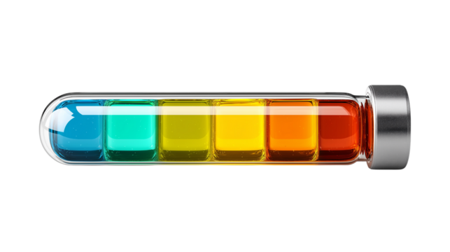 Test Tube with Multicolored Liquid 