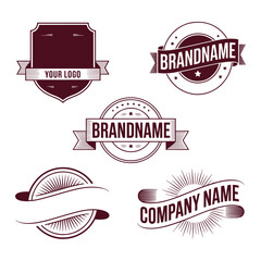 Modern and minimalist vector and abstract logo Unique badge logo