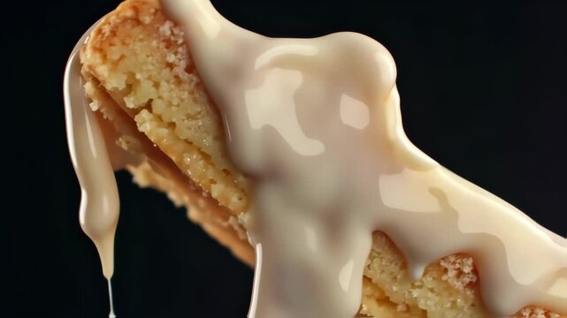 cream on crispy breadsticks