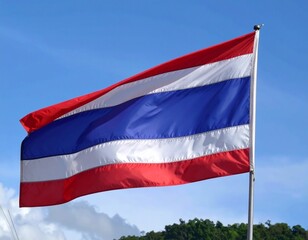 Thailand Flag Waving: National Symbol of the Kingdom