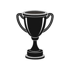 Classic Black Silhouette Trophy Cup Award Winning Achievement