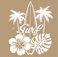 Obraz premium Surfing T Shirt Design
