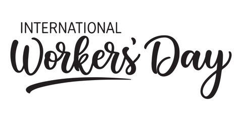 Stylish International Workers' Day Typography Design Celebratory Text for Labor Day Appreciation and Global Solidarity