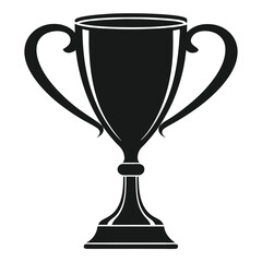 Classic Black and White Winner Trophy Cup Award Illustration