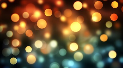 Fototapeta premium Abstract Bokeh Lights Background Orange Yellow Teal