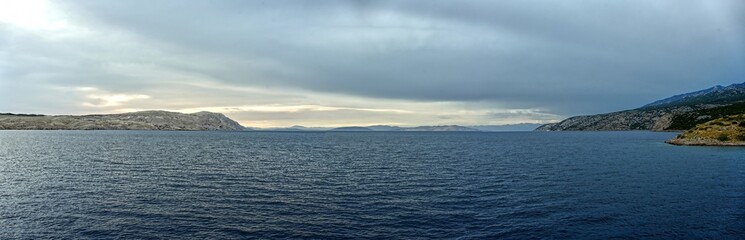 Panoramic bay on the island of Rab in Croatia.