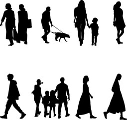 Family silhouettes vector. Perfect for logos, branding, invitations, posters, and creative typography projects.