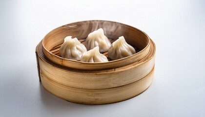 steaming har gow dim sum delight white background food photography gourmet cuisine aesthetic presentation