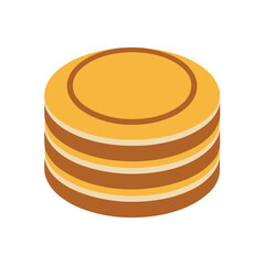 Vector icon of delicious stack of pancakes