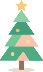 Geometric Pastel Christmas Tree 