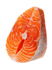 Close-up of a salmon fillet section