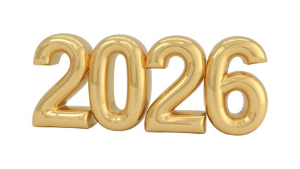 Lustrous golden 2026 numbers illustration, embodying anticipation for future ventures and