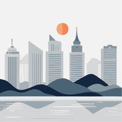 Obraz premium muted gray flat background, professional neutral tone vector backdrop offering versatile minimalist design for corporate branding, presentations, web, and modern surface projects