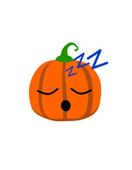 vector illustration of halloween pumpkin emote