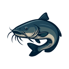 Bold Illustration of a Catfish in Action