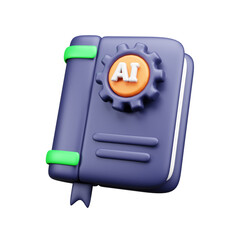 AI tech 3d ui icon