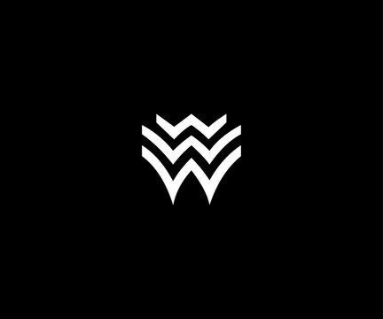 letter w ww minimal clean logo