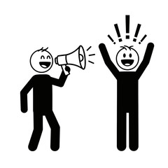 Simple Illustration of Communication and Celebration