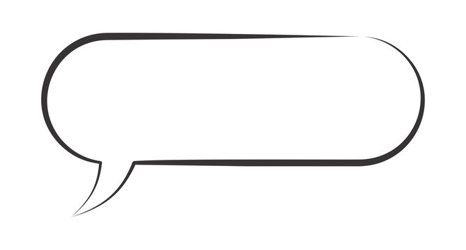 Long speech bubble cloud, for longer texts on transparent ground