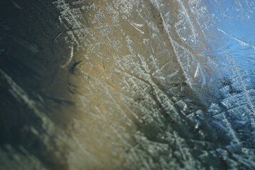 snow on the window