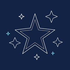 Obraz premium stars on blue background