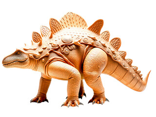 A 3D render of a fierce tyrannosaurus rex dinosaur or a detailed dragon figurine isolated on a white background
