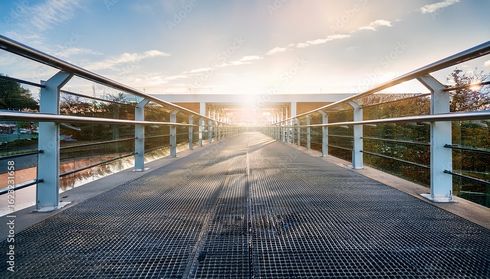 Poster design of a barrier free walkway with handrails for accessibility