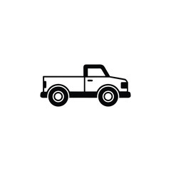 Fototapeta premium Vector art of pickup truck isolated on white background, a versatile vehicle for work and leisure