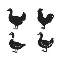 set of farm animals vector