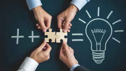 Collaborative Synergy Unlocks Innovation A Team Effort Combining Ideas and Expertise to Generate a Bright Idea for Success