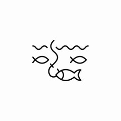 catch fishing icon sign vector