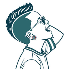 Stylized Vector Illustrations of Boys in Urban and Casual Outfits in Various Poses and Expressions