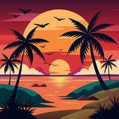 palm trees on the beach