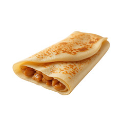 Golden Brown Pancakes Filled With Sweet Caramel Filling Isolated Transparent Background