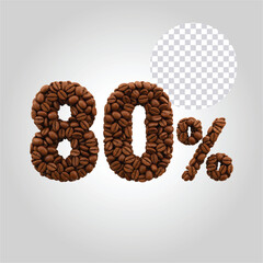 word coffee made from coffee beans