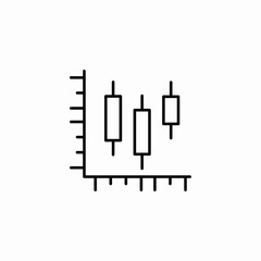 candlestick chart icon sign vector