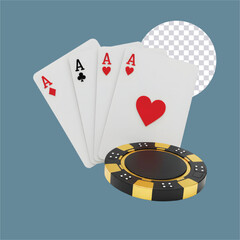 poker chips and cards