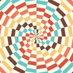 Groovy retro swirl burst, summer and carnival background