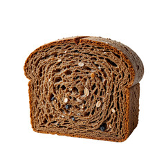 Sliced Multigrain Bread With Visible Oats And Seeds Close Up Studio Shot Transparent Background