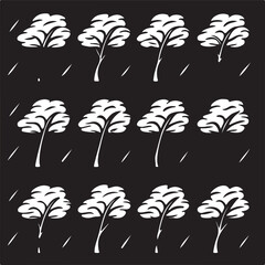 Stylized Tree Pattern in Windy Weather