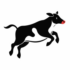 Fototapeta premium Jumping Cow