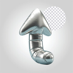 3d rendered illustration of a metal faucet isolated