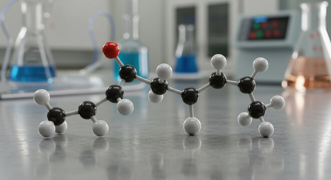 Realistic Aspirin Molecule Model