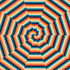 Groovy retro swirl burst, summer and carnival background