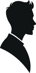 Silhouette of a man, Man Profile Silhouette Vector Graphic, Male Profile Silhouette Vector Illustration, Professional Man Profile Silhouette Vector, Side View Male Head Silhouette Icon
