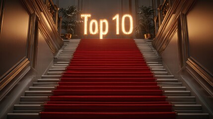 Fototapeta premium Top 10 Red Carpet Grand Staircase