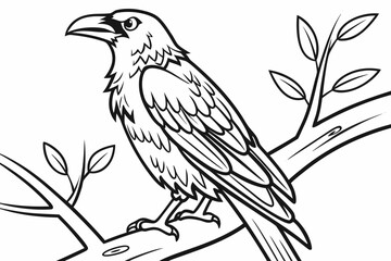 coloring page line art the weaverbird black vector