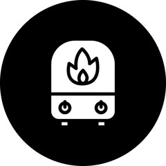Gas Heater Vector Icon Design