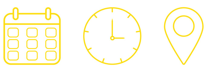 Address. time, and date icon vector. location, calendar and clock icon. vector illustration. EPS 10 