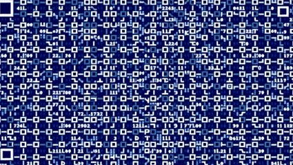 Abstract digital pattern of binary code and circuit board elements